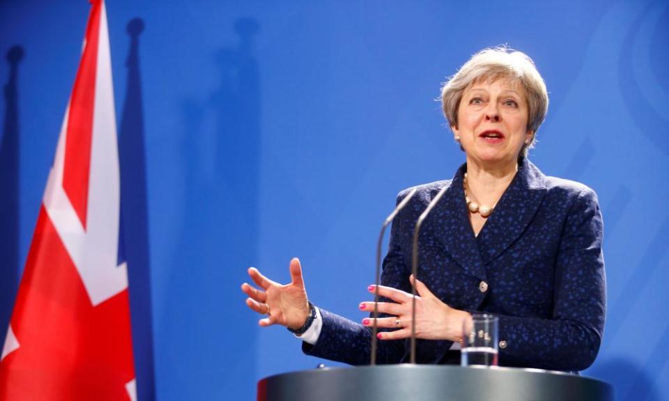 Theresa May is due to address world leaders at a conference in Munich on Saturday.