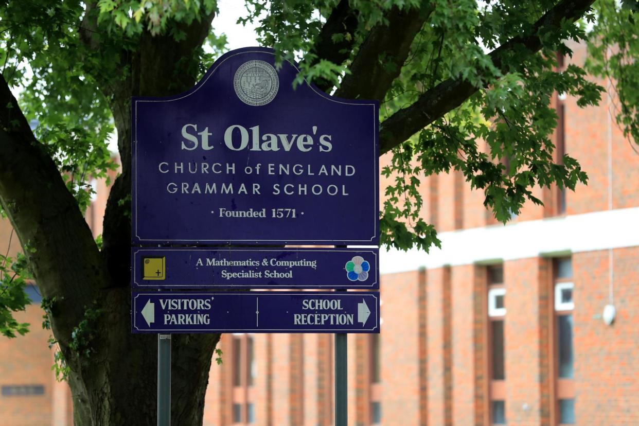 St Olave's Grammar School reversed its decision to withdraw pupils' places: PA Wire/PA Images