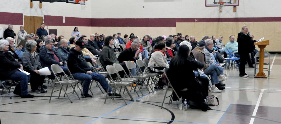 More than 150 people attended a Rittman City Council meeting Monday to ask questions and hear the city's explanation on how income tax money was spent and why the public wasn't immediately informed when the city first discovered taxpayers had been overcharged for 15 years. City officials explained they needed time to confirm findings and be able to address questions with specific answers.