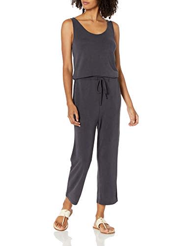 Amazon Brand - Daily Ritual Women's Sandwashed Modal Blend Sleeveless Wide-Leg Jumpsuit, Black, XX-Large (Amazon / Amazon)