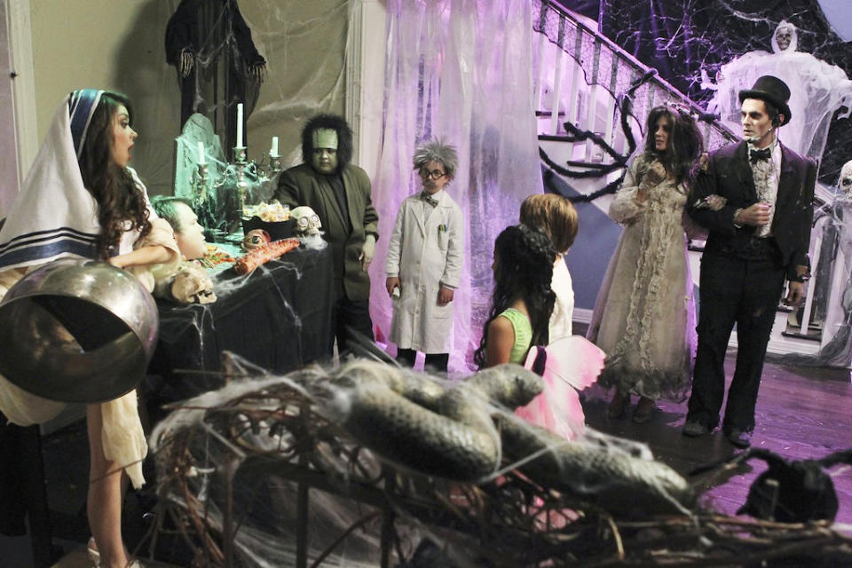 <p>We first learned of Claire Dunphy's (Julie Bowen) love for Halloween in 2010 when she talked the family into creating a haunted house display to spook trick-or-treaters. Since then, <i>Modern Family</i> has treated viewers to three more Halloween episodes. (Original airdate: Oct. 27, 2010) <br>(Photo by Karen Neal/ABC via Getty Images) We first learned of Claire Dunphy's (Julie Bowen) love for Halloween in 2010 when she talked the family into creating a haunted house display to spook trick-or-treaters. Since then, <i>Modern Family</i> has treated viewers to three more Halloween episodes. (Original airdate: Oct. 27, 2010) </p>