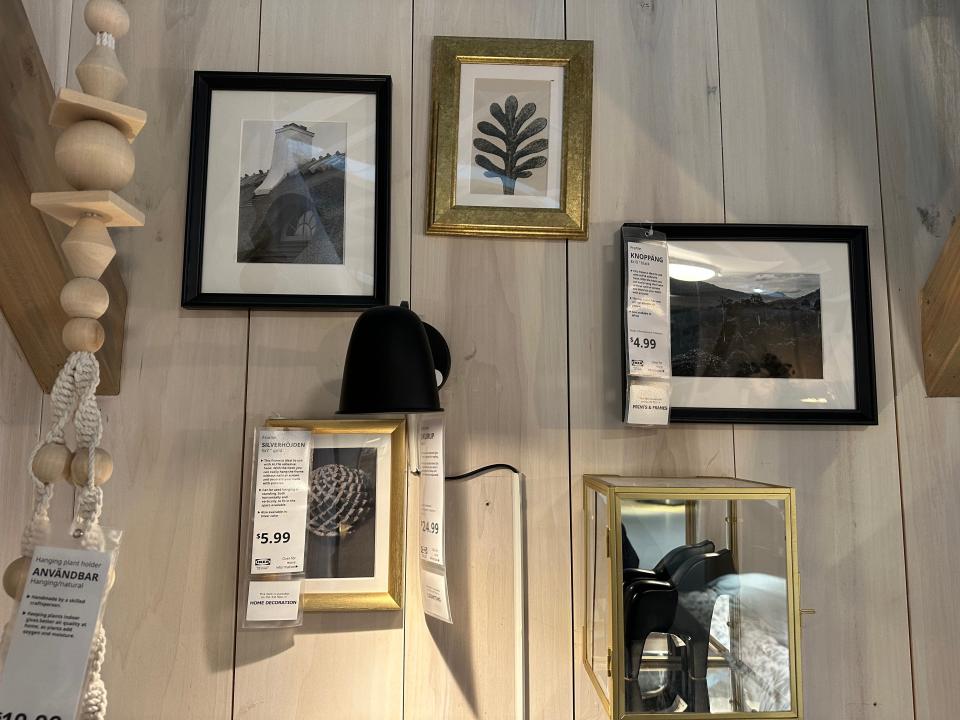 Picture frames at Ikea