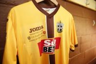 Britain Football Soccer - Sutton United Media Day - FA Cup Fifth Round Preview - The Borough Sports Ground - 16/2/17 General view of the Sutton United home shirt during the media day Action Images via Reuters / Matthew Childs Livepic