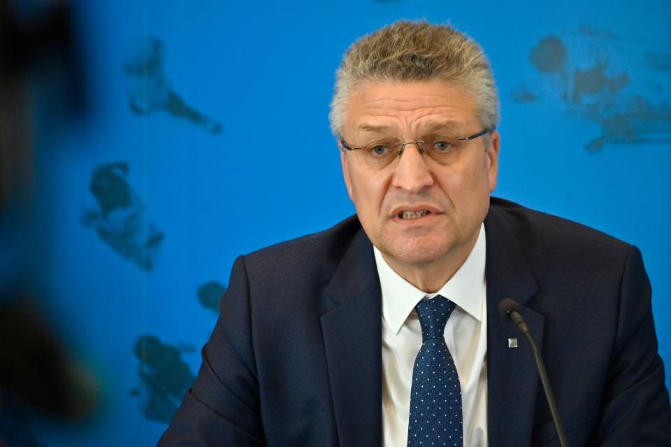 The head of Germany's Robert Koch Institute (RKI), Lothar Wieler, addresses a news conference on the country's situation amid the novel coronavirus COVID-19 pandemic, in Berlin on July 28, 2020. (Photo by Tobias SCHWARZ / various sources / AFP) (Photo by TOBIAS SCHWARZ/POOL/AFP via Getty Images)