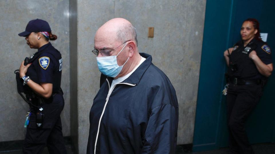 PHOTO: Former Trump Organization Chief Financial Officer Allen Weisselberg arrives for sentencing at Manhattan Criminal Court on April 10, 2024, in New York City.  (Kena Betancur/AFP via Getty Images)