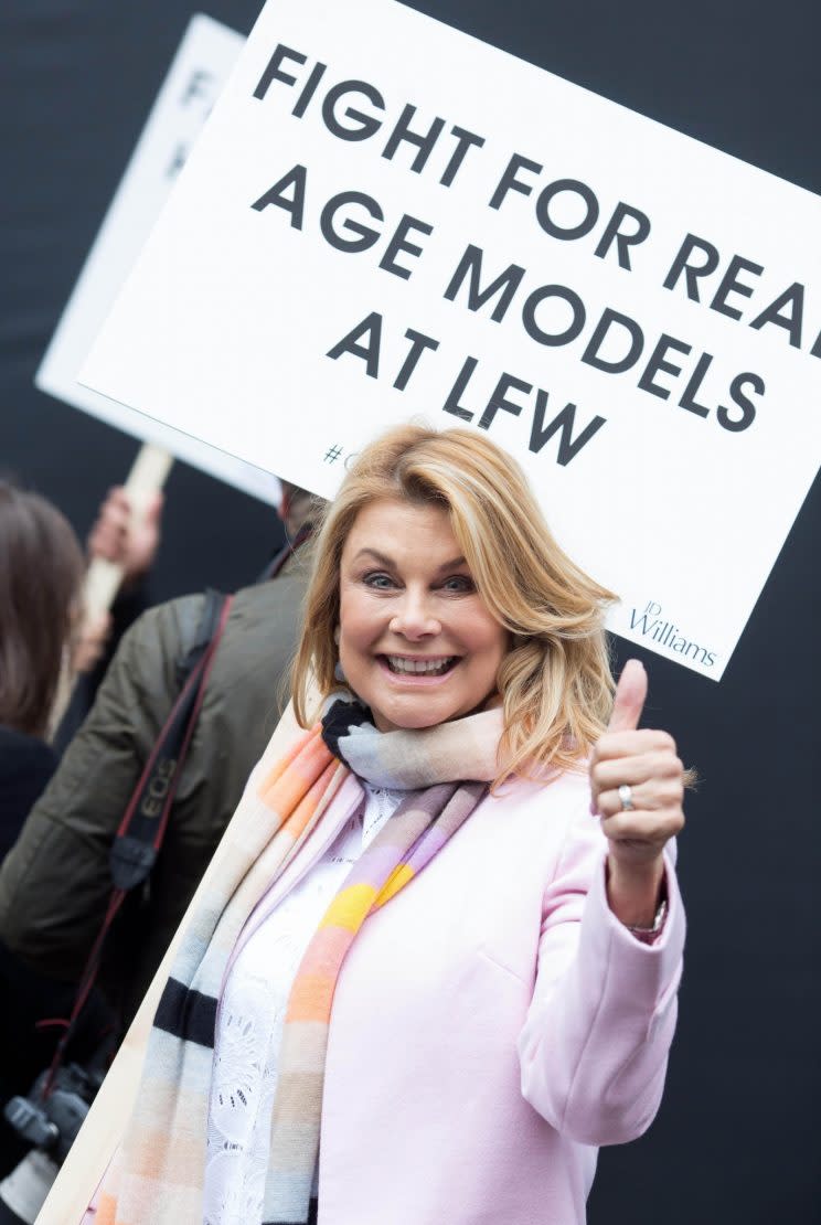 Former model Jilly Johnson took part. (Photo: PA)