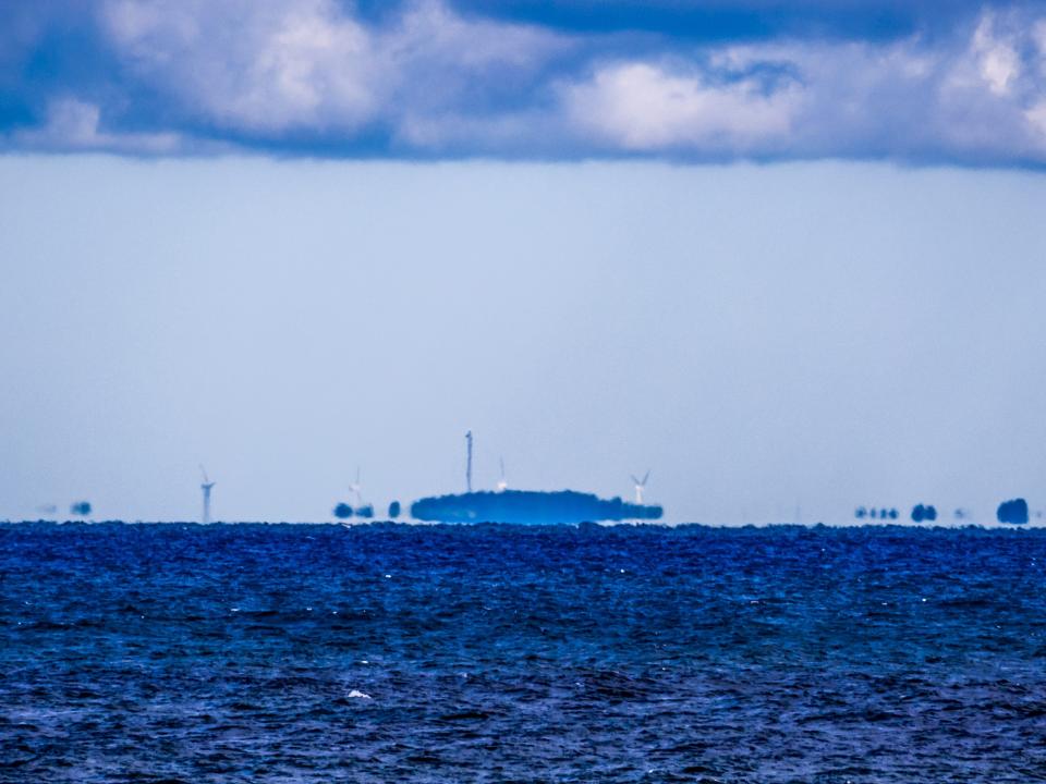 Fata Morgana of a coastline.