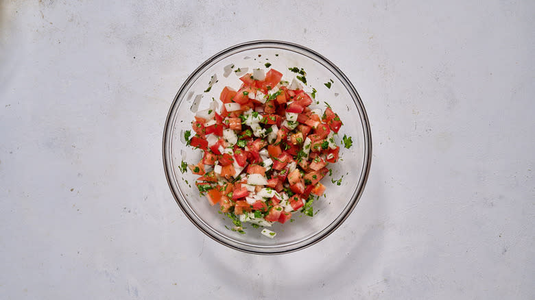 pico de gallo in bowl