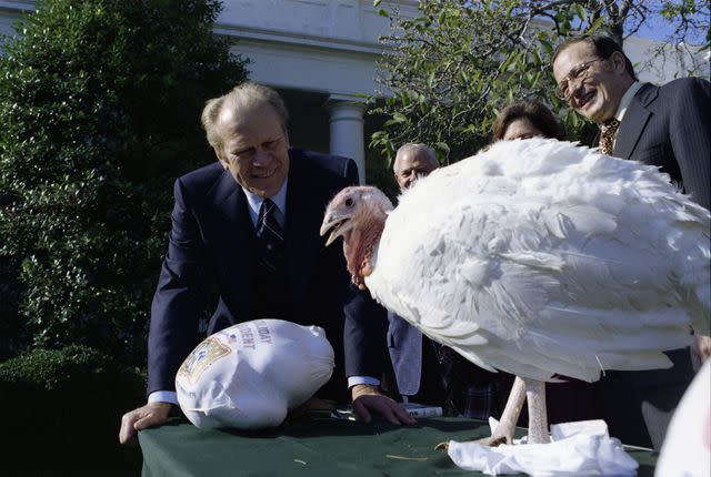 Gerald R. Ford Presidential Library and Museum/NARA Gerald Ford and a turkey