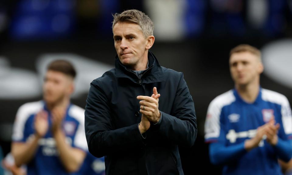 <span>Kieran McKenna is on the cusp of leading Ipswich to successive promotions in his first managerial role.</span><span>Photograph: Tom Jenkins/The Guardian</span>