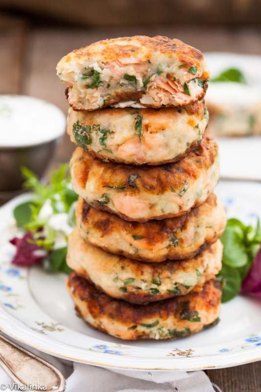 <p>These salmon cakes made with leftover mashed potatoes and canned salmon are cheap and cheerful.</p><p><strong>Get the recipe: <a href="https://vikalinka.com/salmon-cakes-and-a-lesson-on-the-virtue-of-frugality/" rel="nofollow noopener" target="_blank" data-ylk="slk:Canned Salmon Cakes;elm:context_link;itc:0;sec:content-canvas" class="link ">Canned Salmon Cakes</a></strong></p>