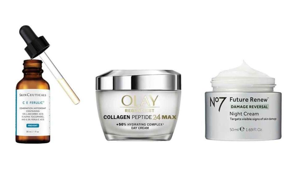 Three collagen-boosting facial creams