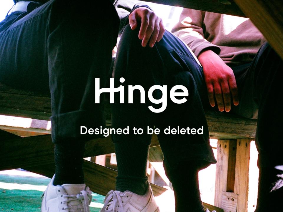 In this undated photo provided by Hinge is a page from the dating app. Justin McLeod, who launched Hinge in 2011, thinks that dating apps should be focused on getting people offline. Hinge's tag line is "the app that's designed to be deleted." (Hinge via AP)