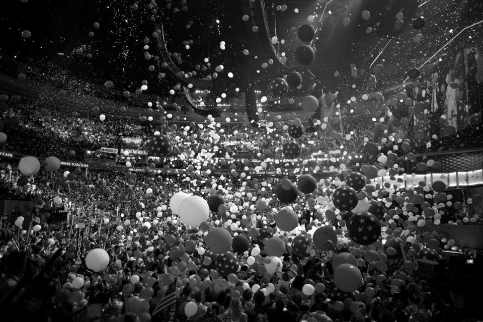 <p>Balloons fall at the Democratic National Convention Thursday, July 28, 2016, in Philadelphia, PA. (Photo: Khue Bui for Yahoo News)<br></p>