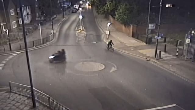 CCTV footage of moped