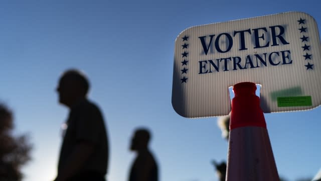 Voter entrance sign