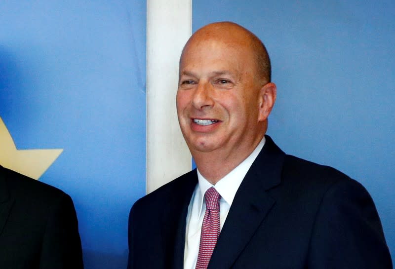 FILE PHOTO: U.S. Ambassador to the EU Gordon Sondland poses at the EU Commission headquarters in Brussels