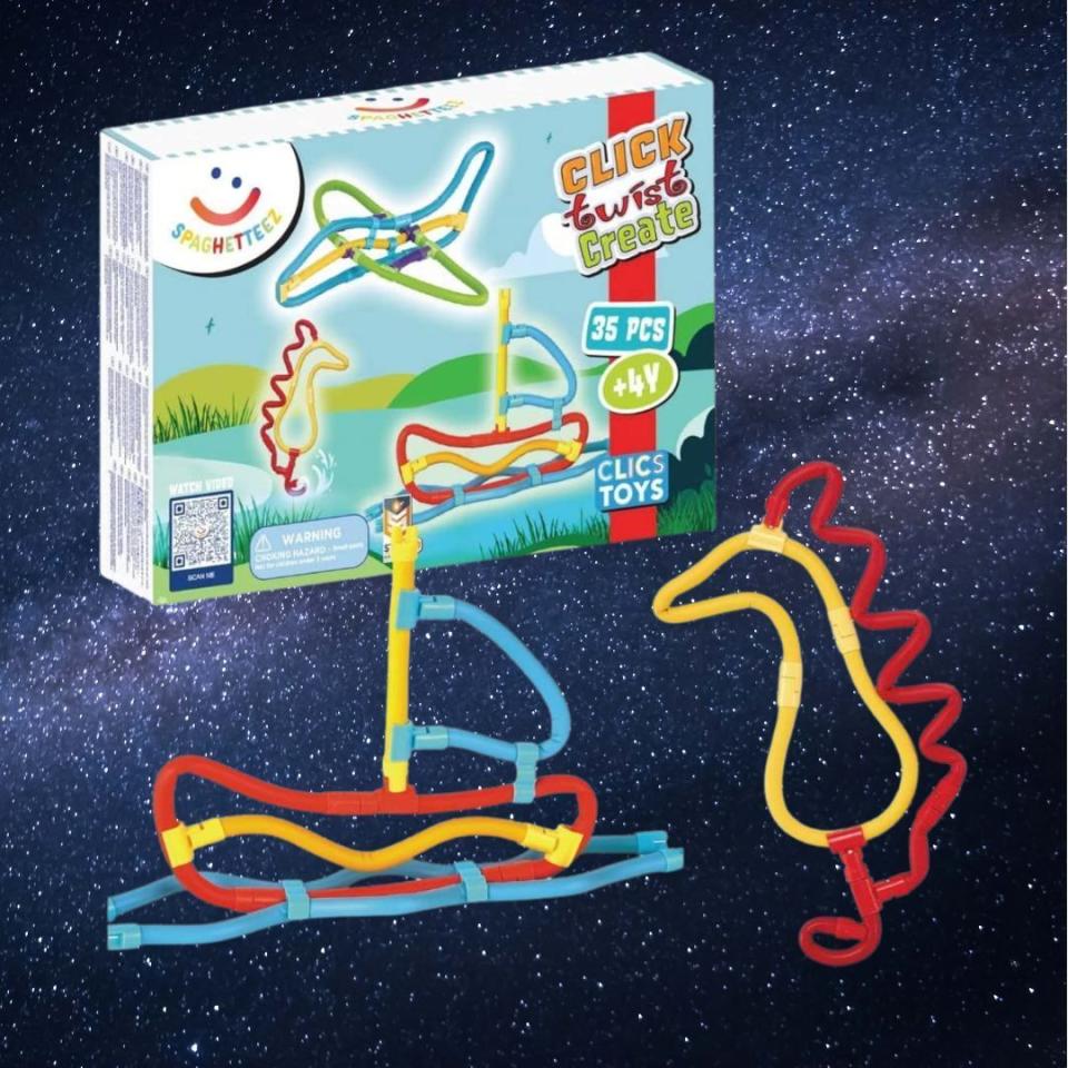 Spagheteez is a sensory toy ideal for nurturing creativity and basic building principles, suitable for children four years and up. The kit is made up of colorful, bendy and soft sticks that can be clicked together to create artistic formations. You can buy the constructive building sticks from Amazon for $25.99+.