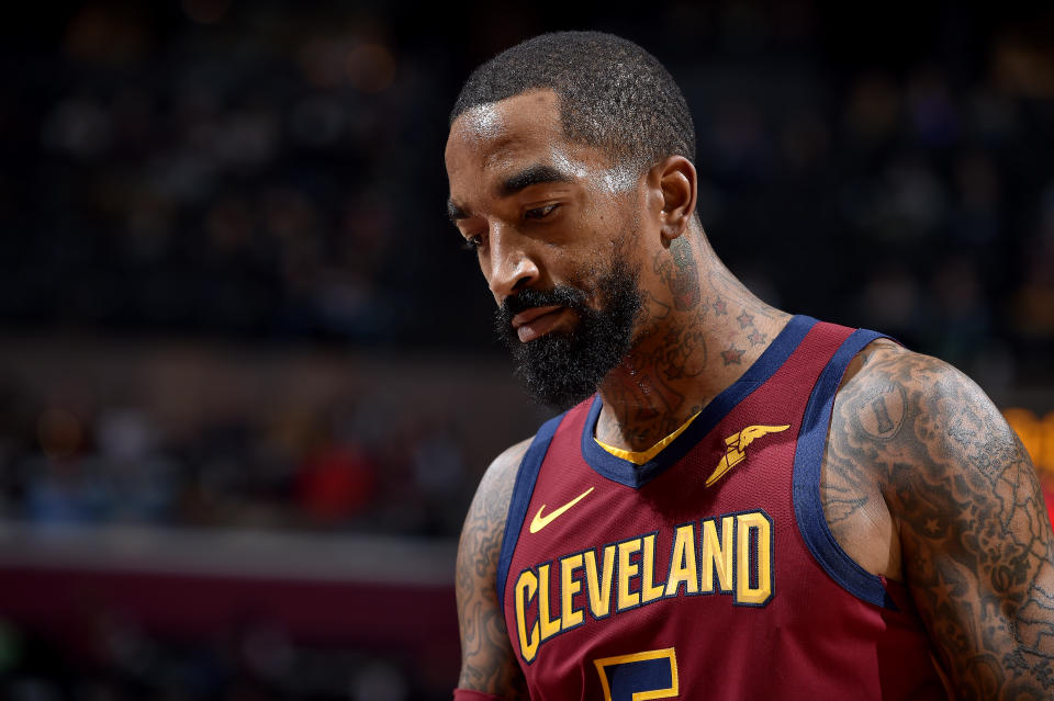 J.R. Smith is not happy in Cleveland and wants the Cavaliers to trade him. Mandatory Copyright Notice: Copyright 2018 NBAE (Photo by David Liam Kyle/NBAE via Getty Images)