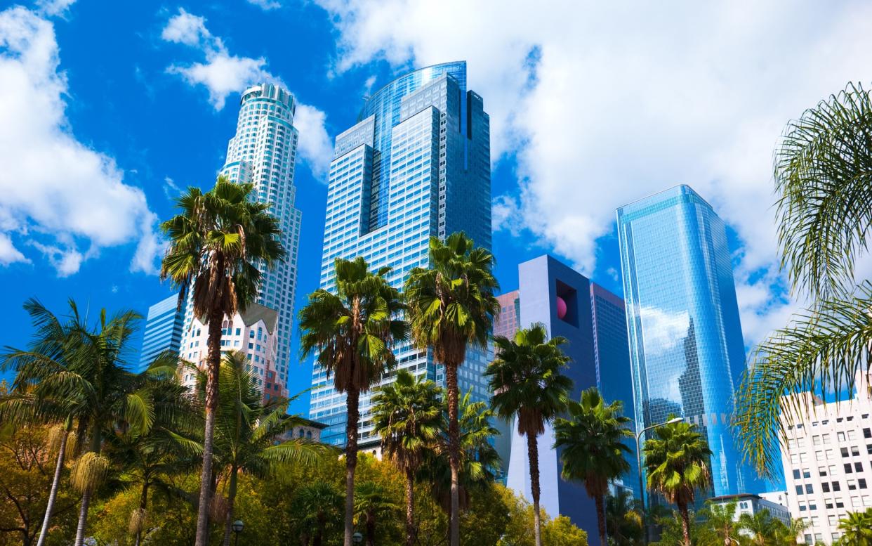 The shimmering skyscrapers of LA