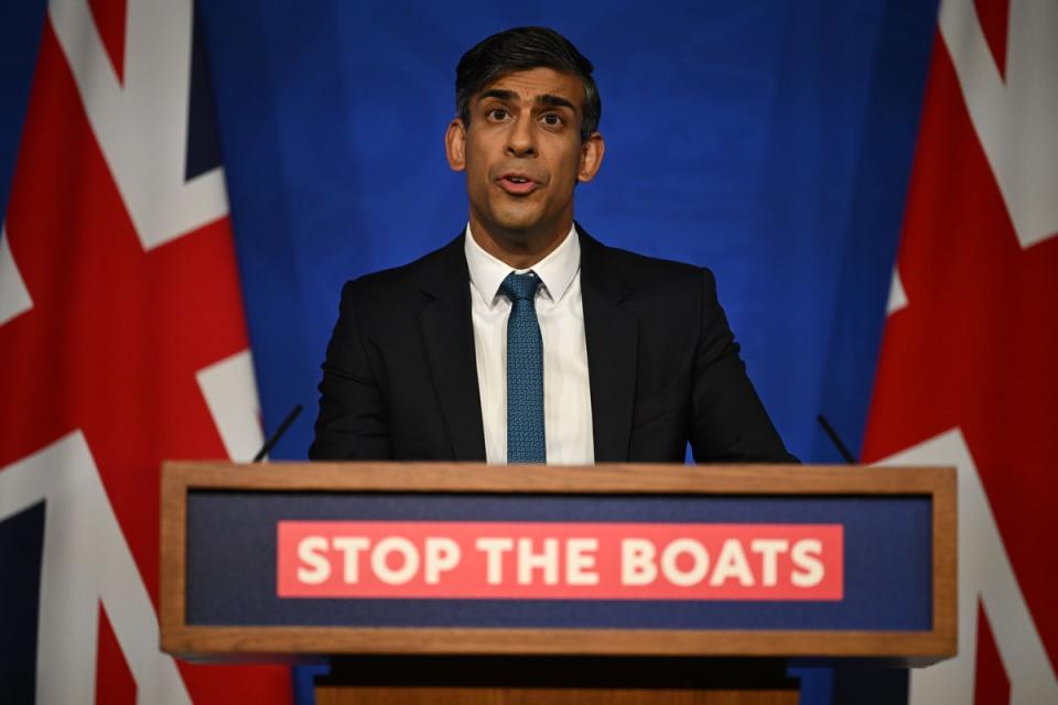 Rishi Sunak has made stopping the boats a key pledge (PA Wire)
