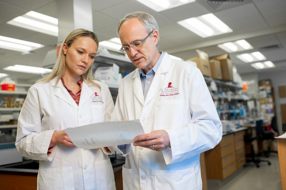 Corresponding authors Dr. Ewelina Mamcarz and Dr. Stephen Gottschalk from St. Jude Children's Research Hospital. St. Jude performed a new therapy on infants newly diagnosed with X-linked severe combined immunodeficiency (SCID-X1), a genetic condition called "bubble boy" disease, according to a study published in the New England Journal of Medicine's April 18 issue.