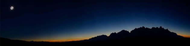 Eclipse with Tetons