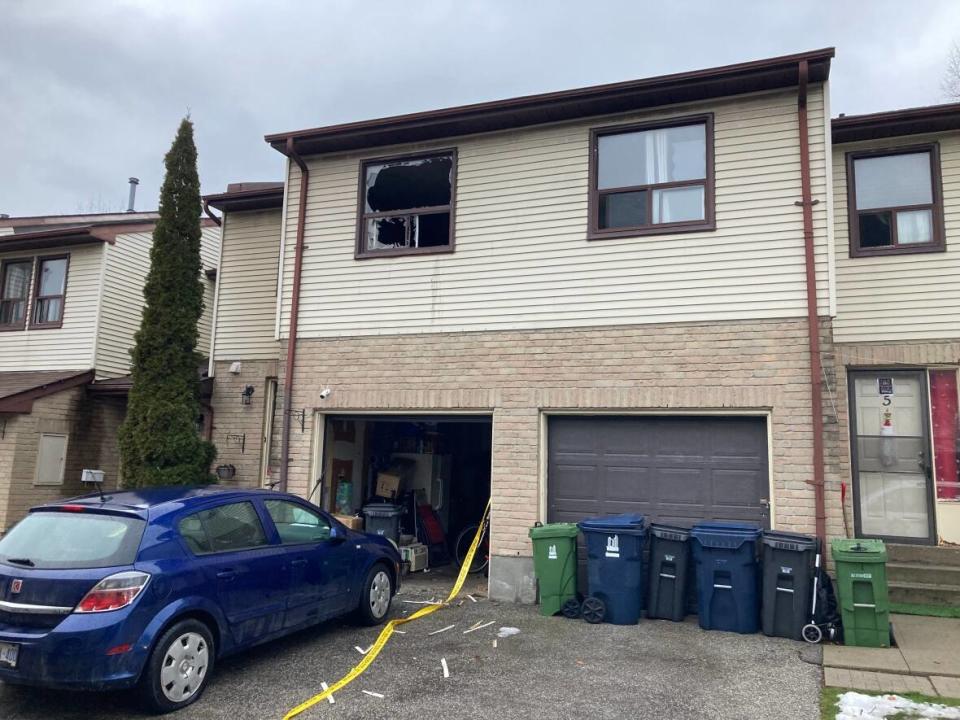 Toronto police said they were called to Scarborough Golf Club Road, near Kingston Road, at 3:39 a.m. Saturday for reports of a fire in the basement of a home. (Yanjun Li/CBC - image credit)