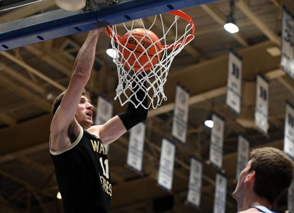 Andrew Carr averaged 13.5 points, 6.8 rebounds and 1.5 blocks last season at Wake Forest, all of which were career highs.