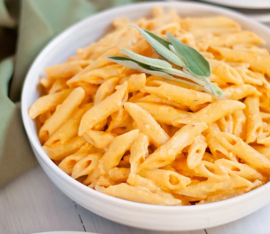 <p>Our Love Language Is Food</p><p>This savory pumpkin and Boursin pasta is basically fall in a bowl. It's creamy, easy to make, and packed with herby goodness. </p><p><strong>Get the recipe: <a href="https://www.ourlovelanguageisfood.com/post/creamy-pumpkin-pasta-with-boursin-cheese" rel="nofollow noopener" target="_blank" data-ylk="slk:Creamy Pumpkin Penne With Boursin Cheese;elm:context_link;itc:0;sec:content-canvas" class="link rapid-noclick-resp">Creamy Pumpkin Penne With Boursin Cheese</a></strong></p>