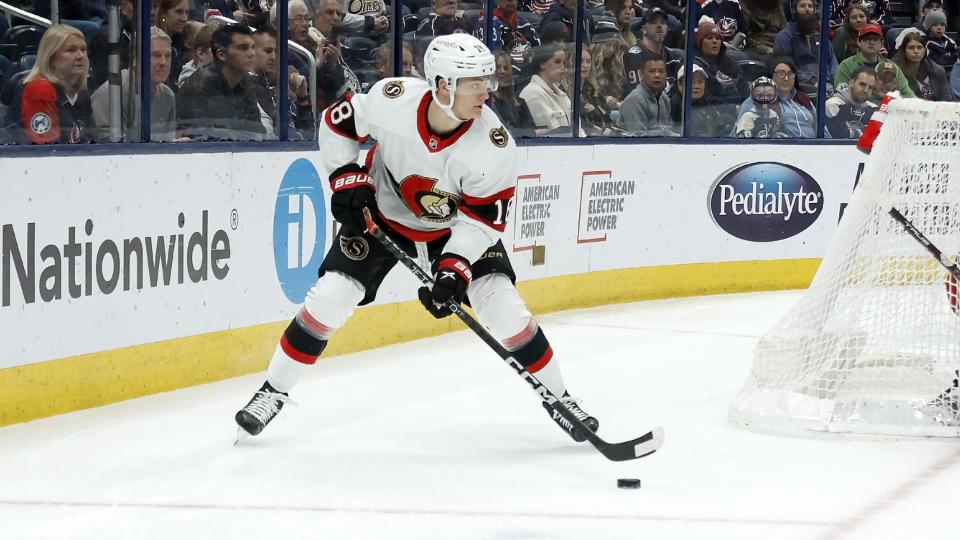 Tim Stützle is coming off a stellar season with the Senators. (Kirk Irwin/Getty Images)