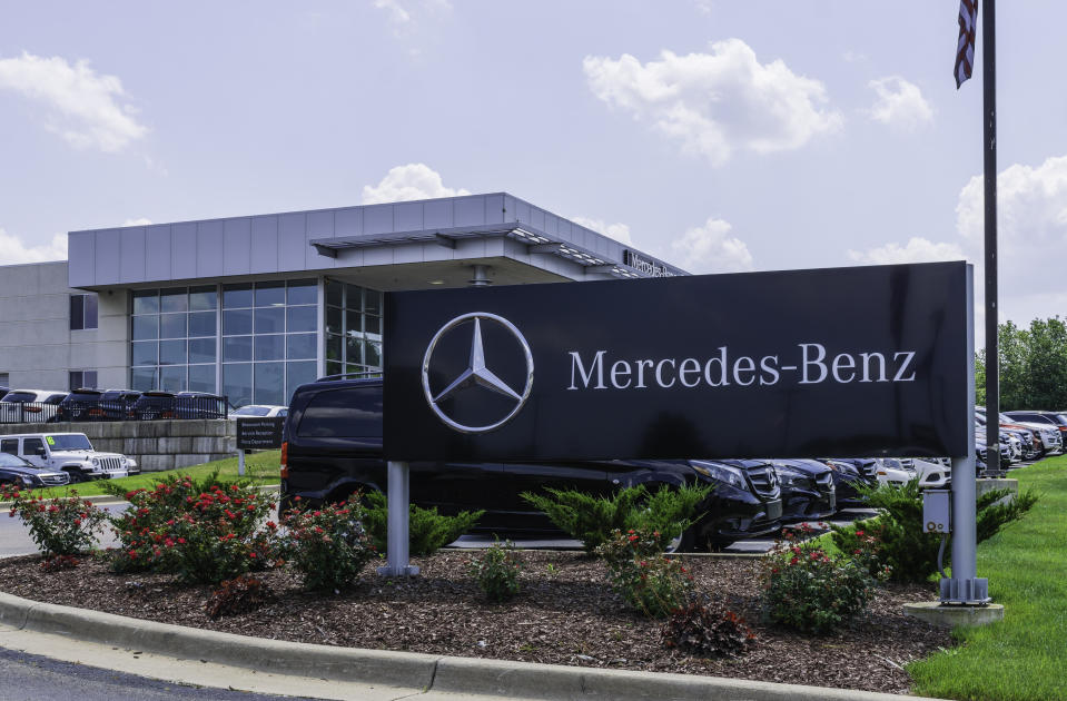 The Mercedes-Benz dealership of Rochester. Mercedes-Benz is a global manufacturer of luxury vehicles and a division of the Daimler AG.