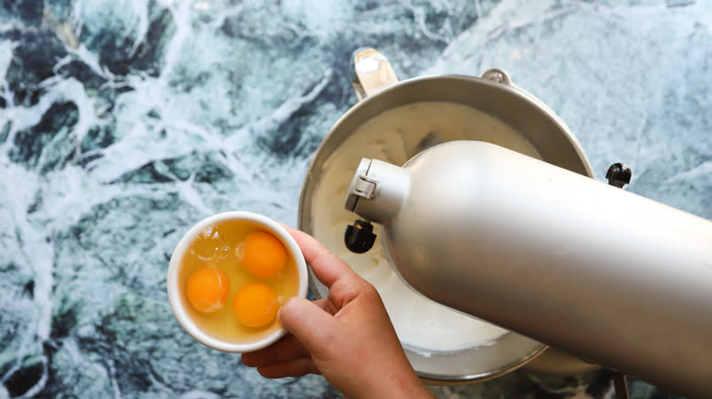 Eggs in a small bowl