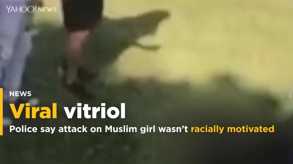 Police are denying an attack on a 14-year-old Muslim girl, which was caught on video and went viral, was a hate crime, saying instead that it was over a boyfriend.