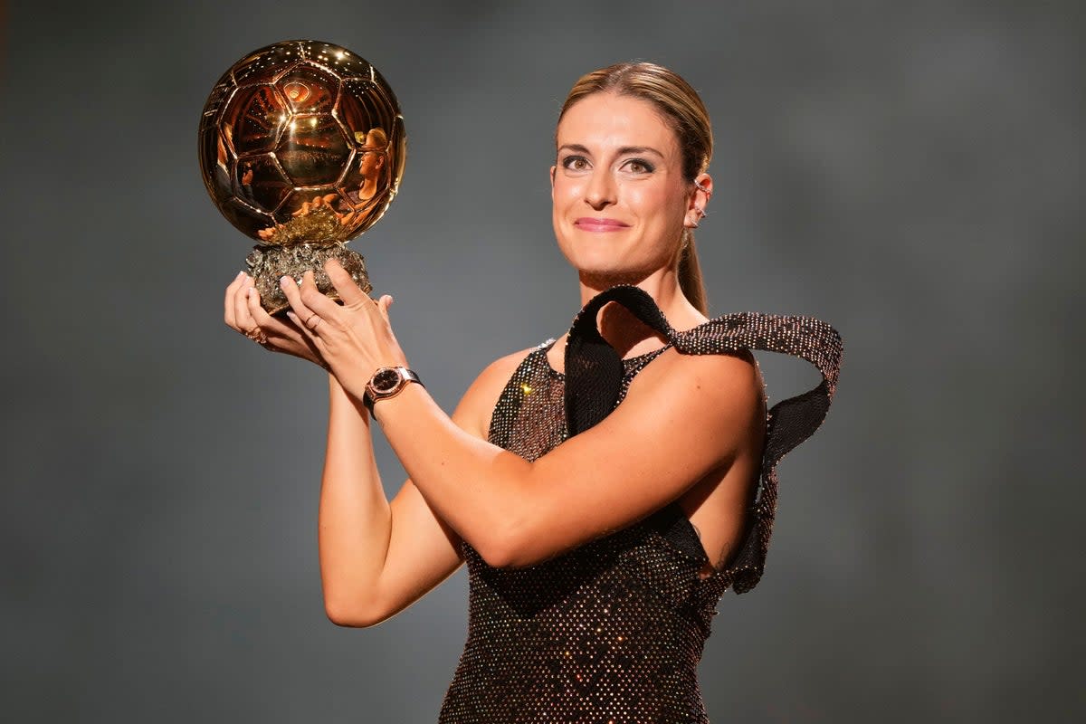 Alexia Putellas won the women’s Ballon d’Or for the second successive year (Francois Mori/AP) (AP)