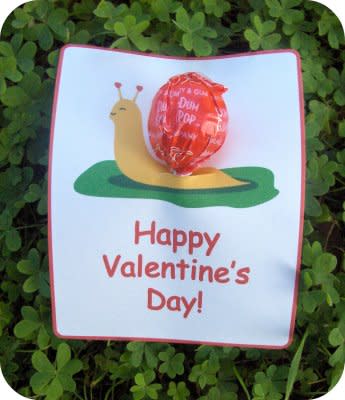 Lollipop Valentine's Day card