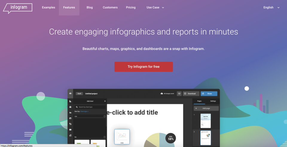 Best graphic design software: Infogram screenshot