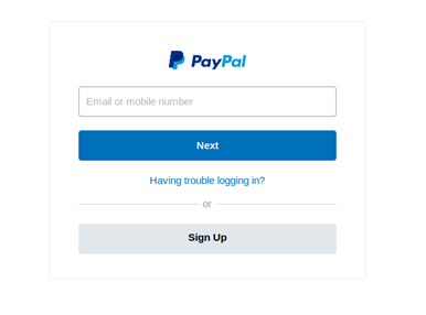 Fake webpage used to collect mobile number in PayPal phishing scam.