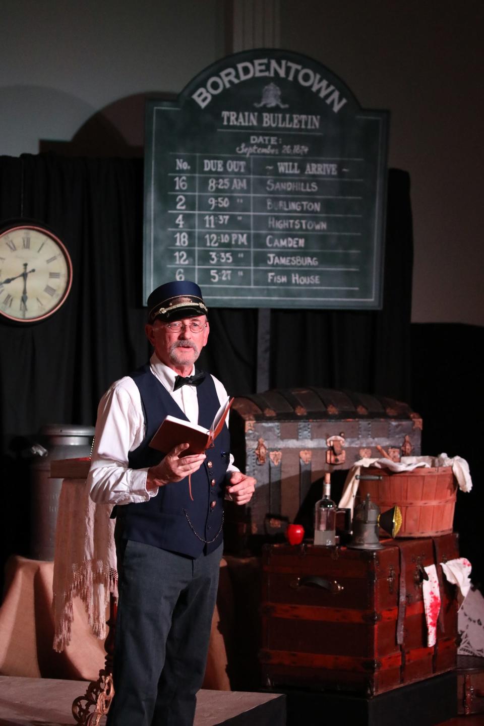 Storyteller James Parker reveals gripping, gruesome tales of the Camden & Amboy railroad during the 1900s in Bordentown's 'Harrowing History,' a 90-minute theatrical storytelling showcase.