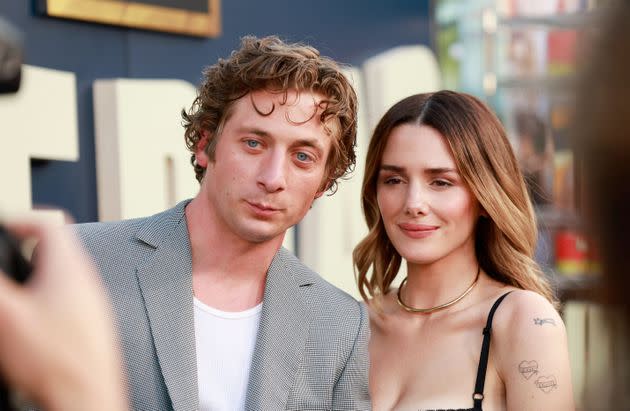 Actors Jeremy Allen White and Addison Timlin attend the Los Angeles premiere of 