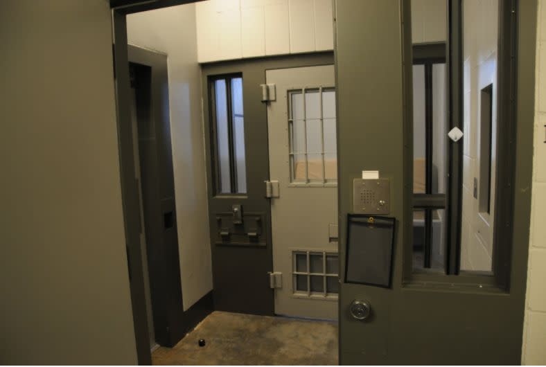 The entrance to a cell in the Administrative Control Unit, where Derek Chauvin is behind held until his sentencing, scheduled for June 16. (Photo: Minnesota Department of Corrections)