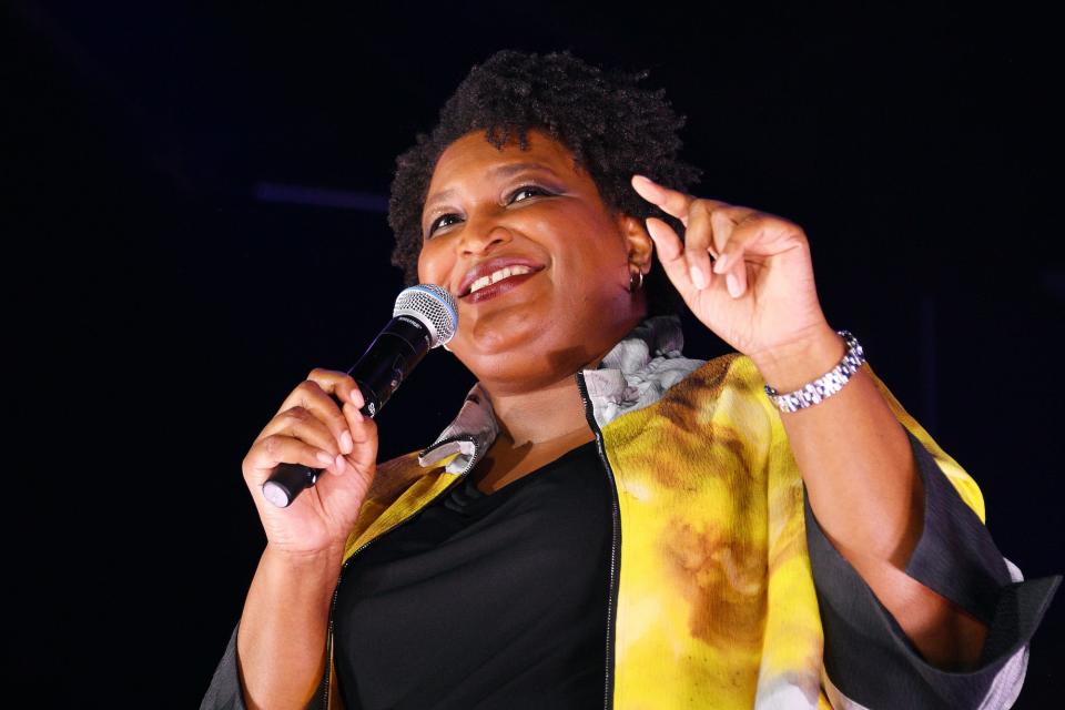 Stacey Abrams bustle