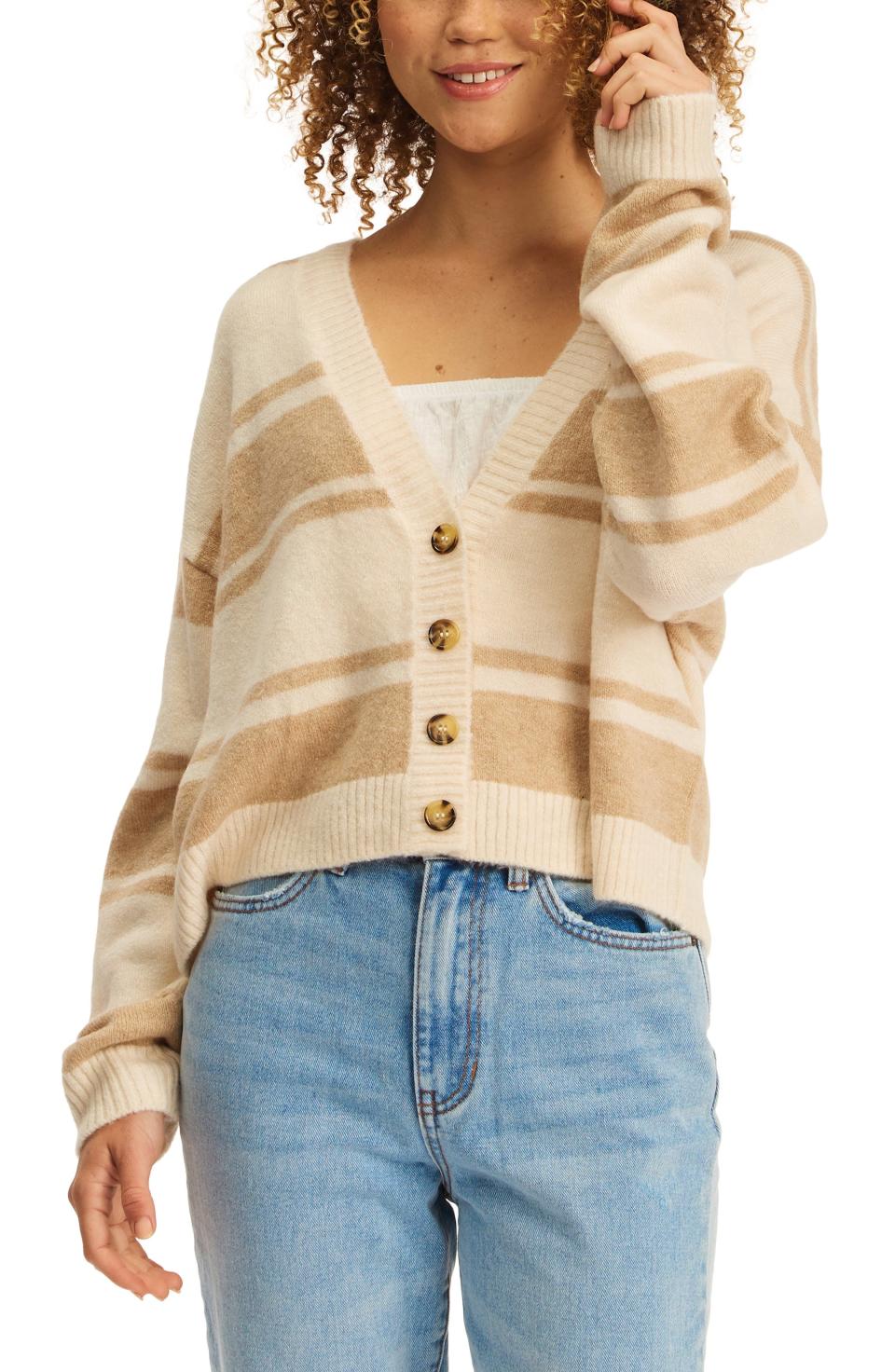 5) Sunrise Stripe Cardigan Sweater