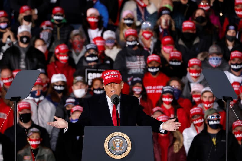 U.S. President Donald Trump's campaign rally at Southern Wisconsin Regional Airport in Janesville