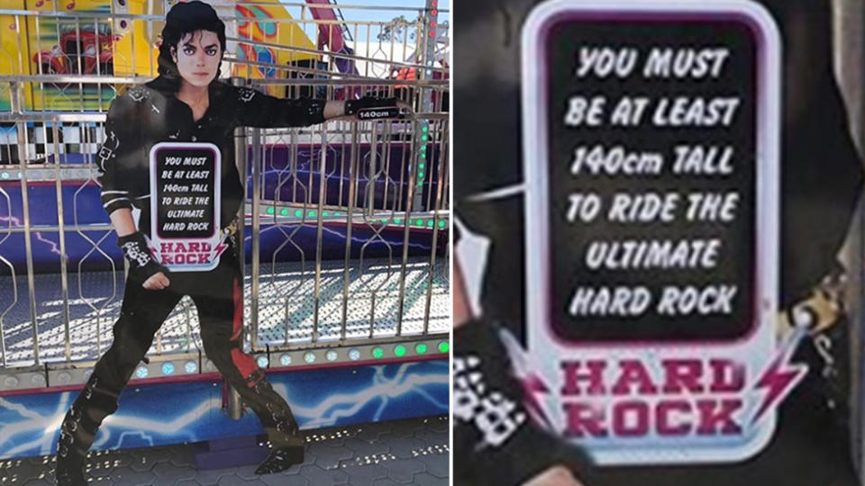 Royal Adelaide Show Micheal Jackson sign. Source: Instagram/@aaronkaj