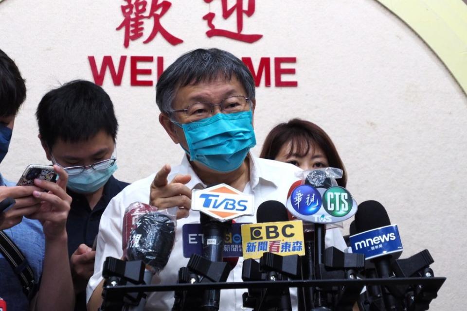 台北市長柯文哲五日表示，據估計在九月二十六日前後，會迎來這一波確診人數的洪峰。（北市府提供）