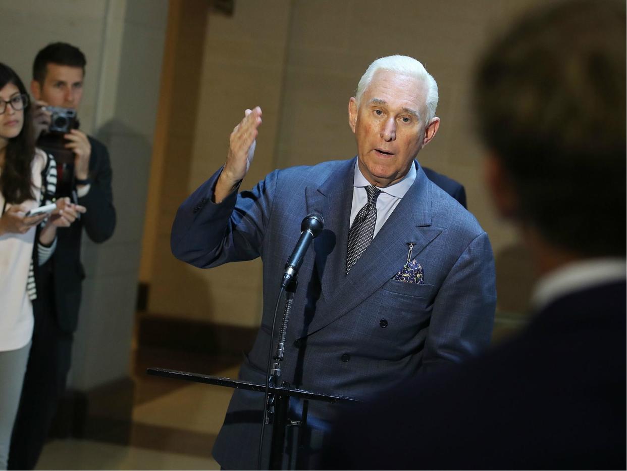 Roger Stone, a Republican strategist and ally of US President Donald Trump, has had his Twitter account suspended: Mark Wilson/Getty Images