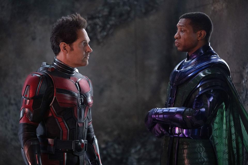 Paul Rudd and Jonathan Majors in Ant-Man and the Wasp: Quantumania