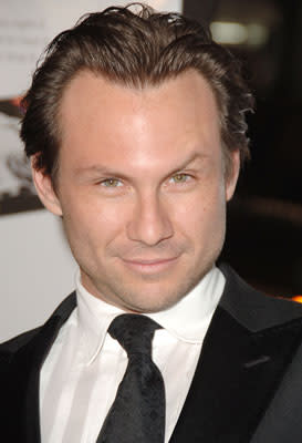 Christian Slater at the Los Angeles premiere of The Weinstein Company's Bobby