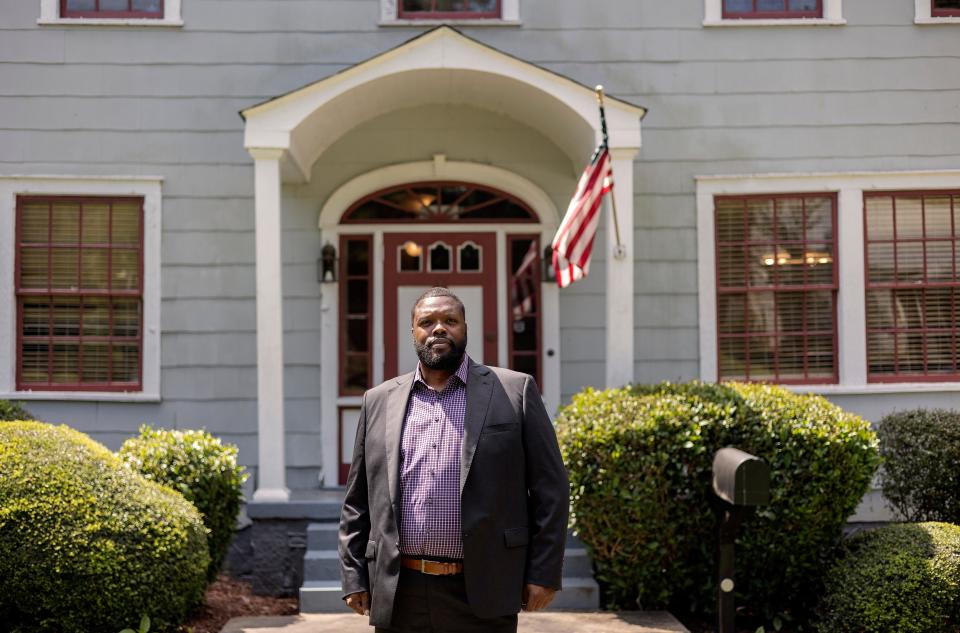 Freddrell R. Green, grandson of Dr. Donarell R. Green Jr., stands outside the former Susan Medical Center, the first Black maternity hospital in Northeast Georgia, on Wednesday, July 6, 2022 in Athens.